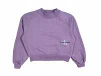 CALVIN KLEIN JEANS Bluza Damska Crop Top Oversize Logowana r. 12
