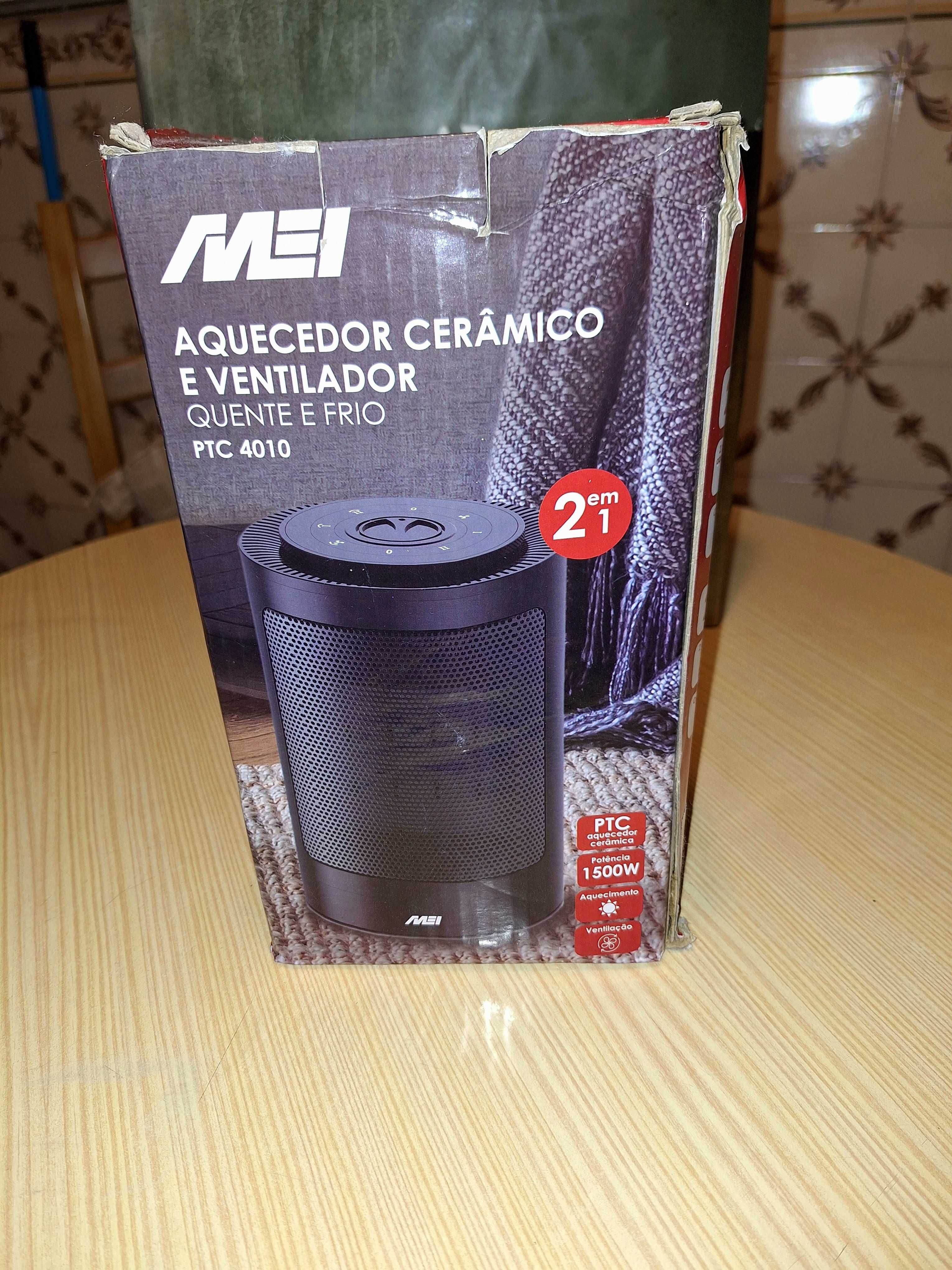 2 Aquecedores ceramica e ventilador