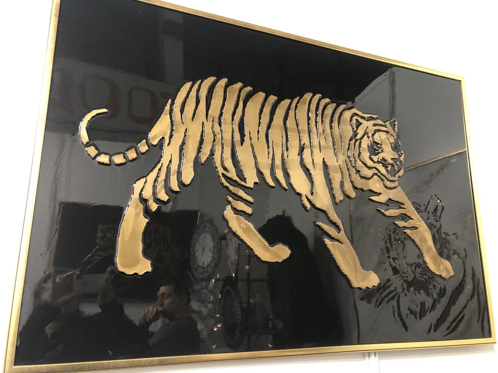 Картина   Тигр 100смх100см  ювелирная смола инкрустация