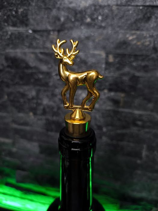 Korki do wina świąteczne na prezent kolor srebrny lub złoty