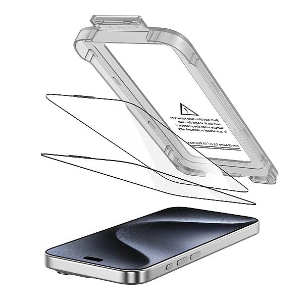 Szkło Hartowane Tech-Protect Quick Set+ 2-Pack Iphone 15 Pro Black