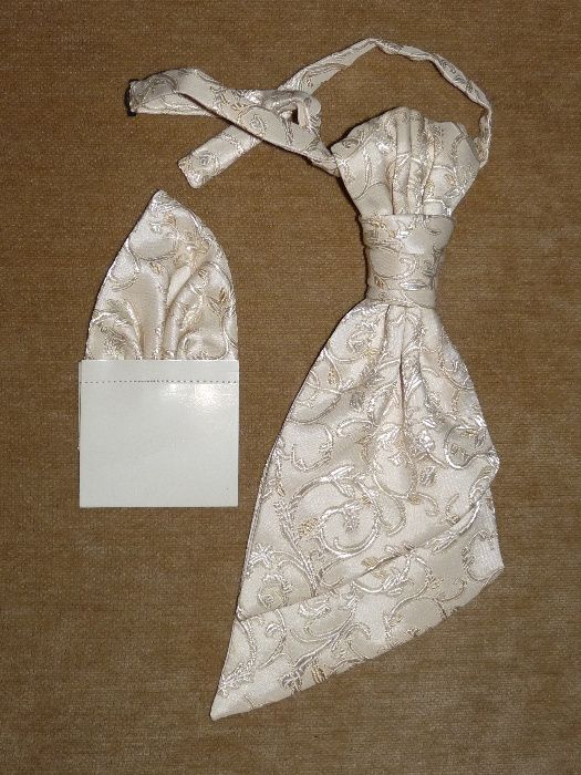 KAMIZELKA ślubna + musznik + poszetka