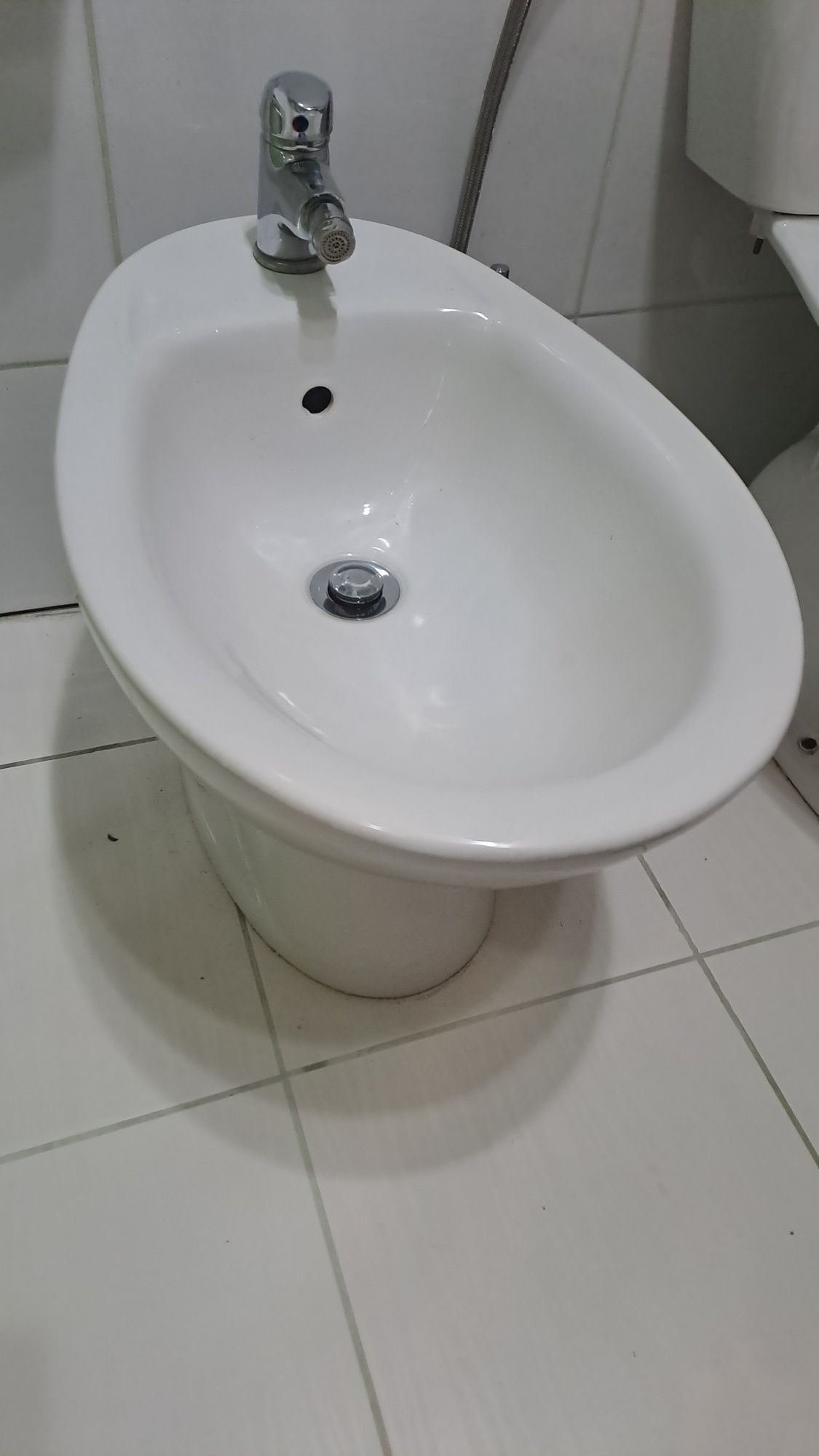 Bidet z baterią ruchoma wylewka.