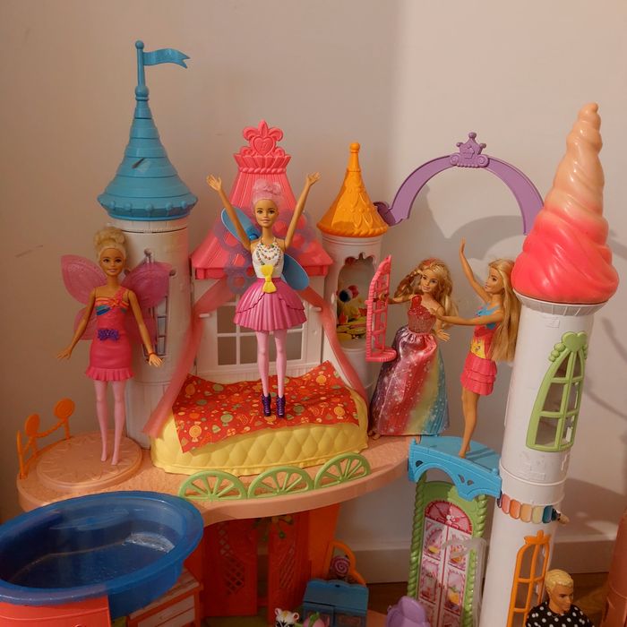 Zestaw Barbie, kamper, domek, zamek, kuchnia, lalki, Ken