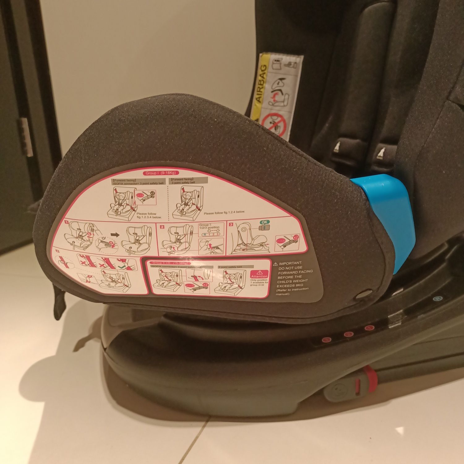 NOWY Fotelik samochodowy na isofix obrotowy 360 st Babysafe Labrador 0