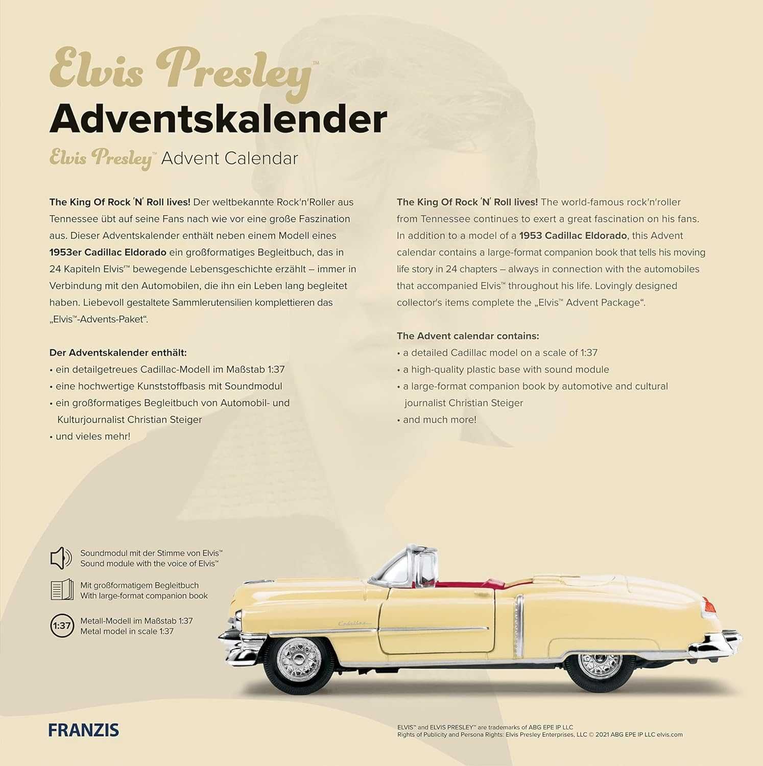 Адвент-календар Елвіса Преслі, модель авто Cadillac Eldorado