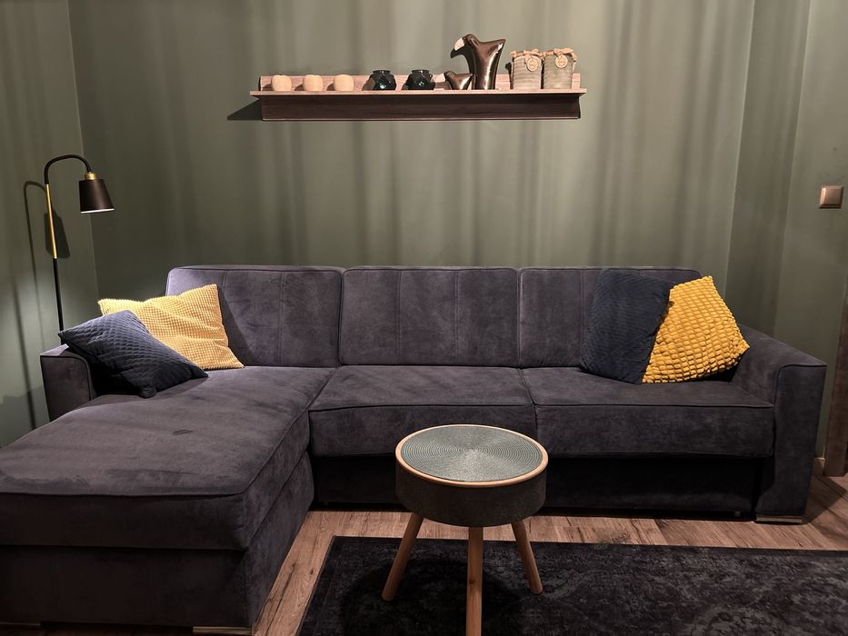 Sofa, narożnik, kanapa, wypoczynek z funkcją spania (jak nowy)