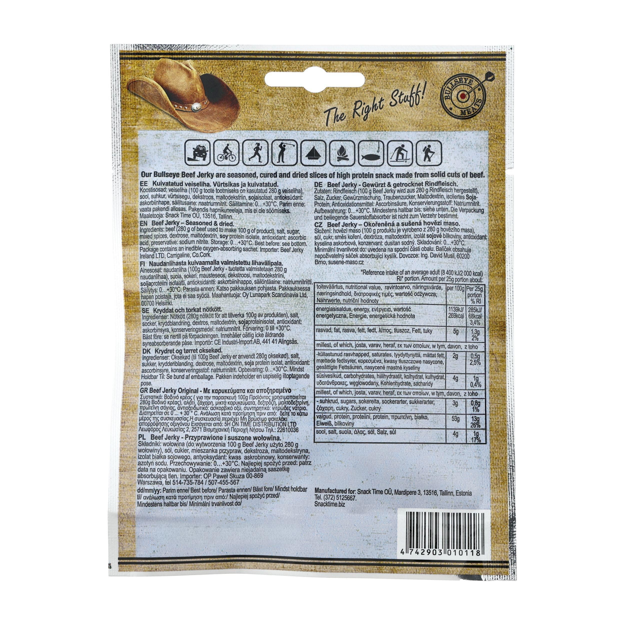 Wołowina Beef Jerky Orginal 25 g (838-001)