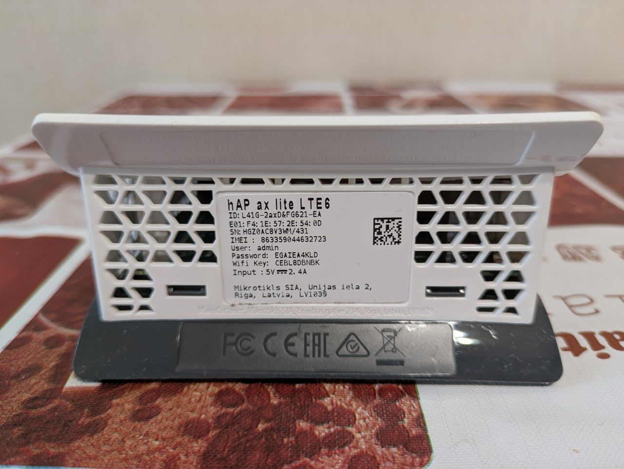 LTE роутер MikroTik hAP ax lite LTE6 (L41G-2axD&FG621-EA)