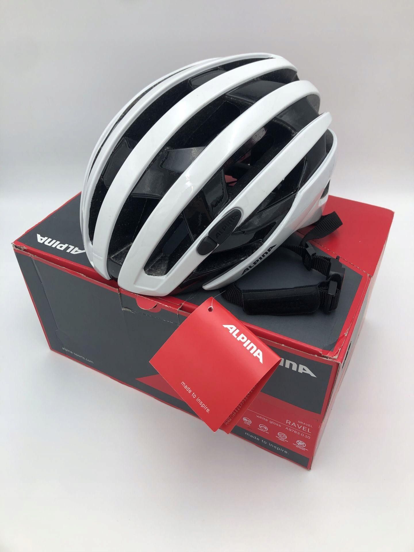 Kask rowerowy Alpina RAVEL biały lekki i wentylowany dla dorosłych