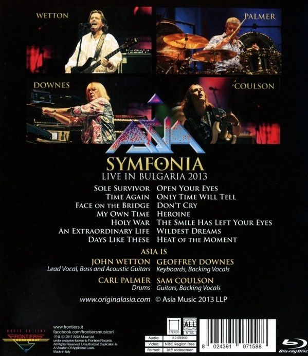 Asia - Symfonia Live in Bulgária Blu-ray