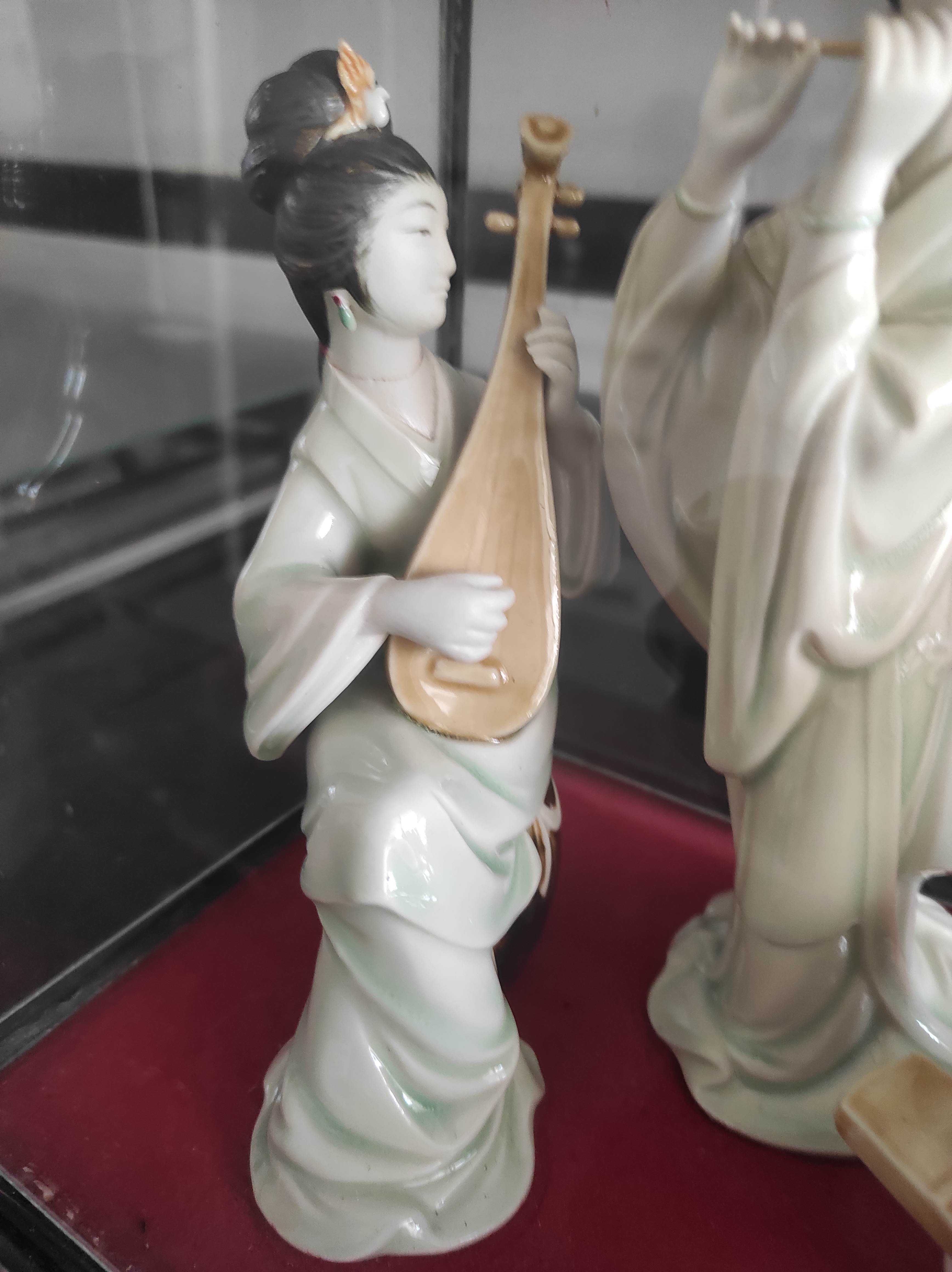 Bonecas cerâmica oriental 3 musas artistas