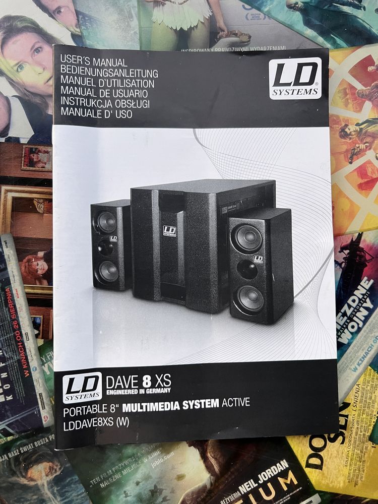 LD Systems Dave 8 XS White - subwoofer,wzmacniacz,końcówka mocy.