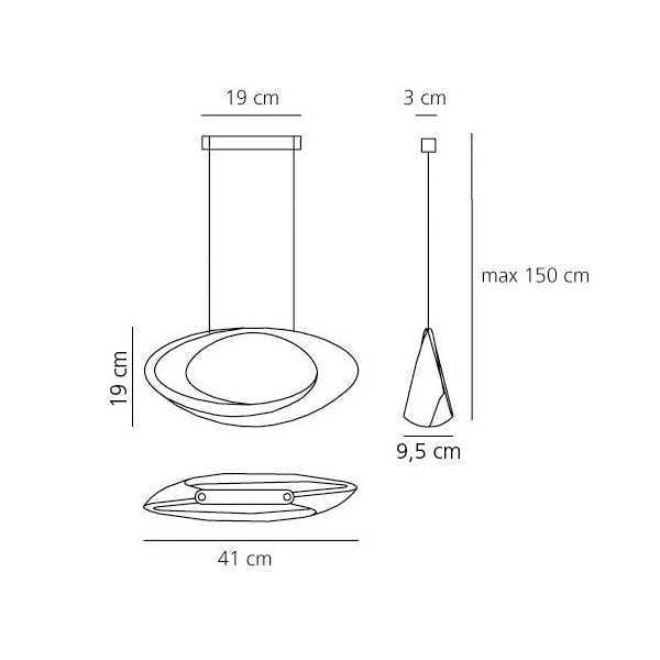 Suspensão CABILDO R7s Branco da Artemide (Original e Novo)