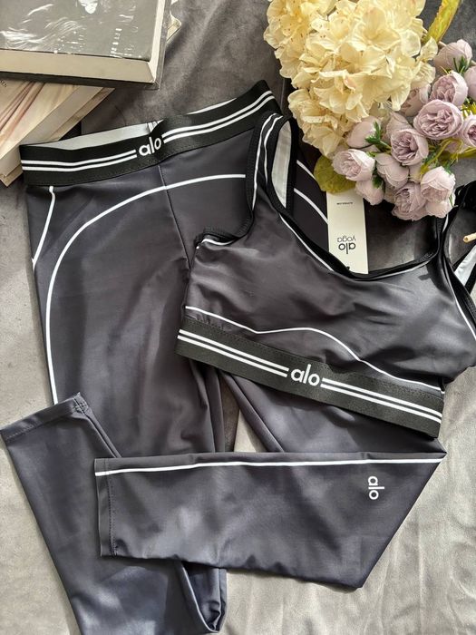 Костюм для спорту Al Yoga топ + лосини для йоги пілатес фітнес