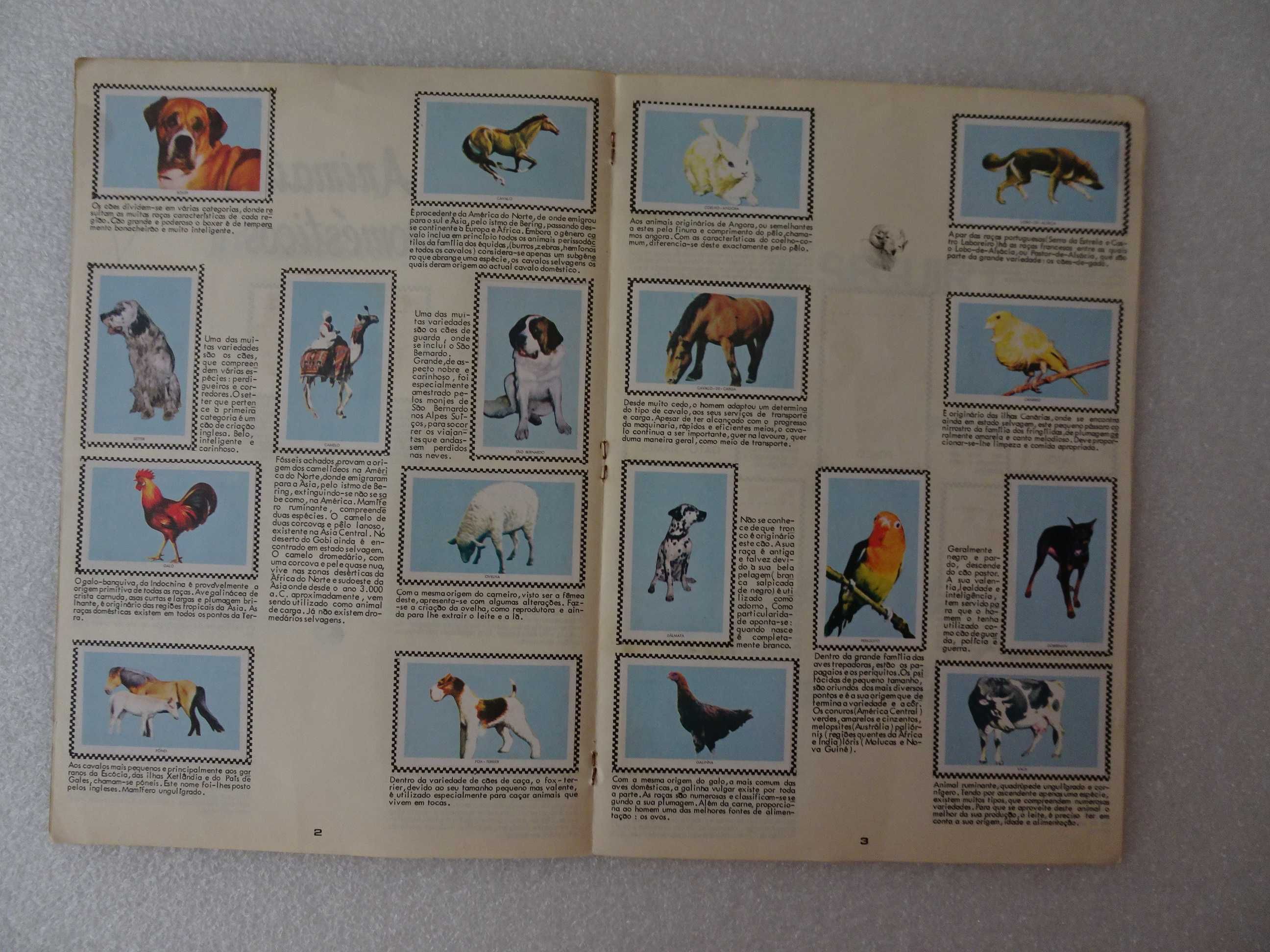 Caderneta de cromos completa Animais Domésticos
