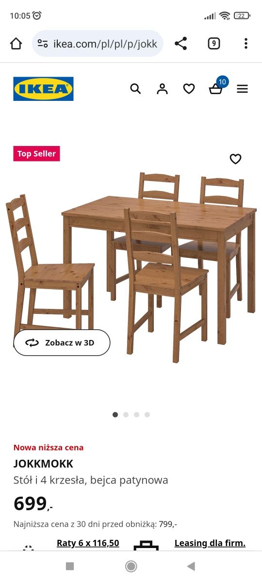 Krzesła drewniane 2 sztuki Jokkomokk Ikea