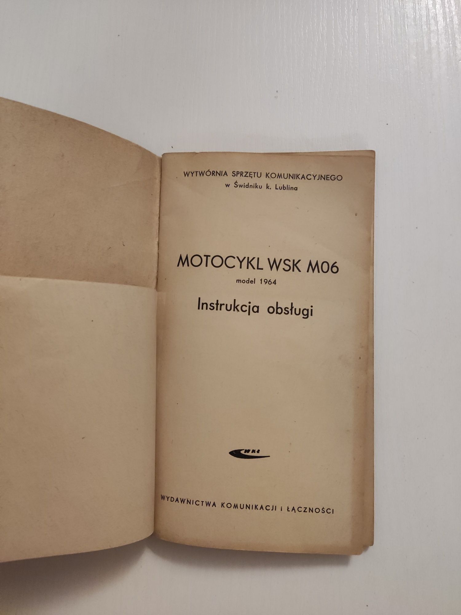 Książka motocykl WSK M06-64 PRL