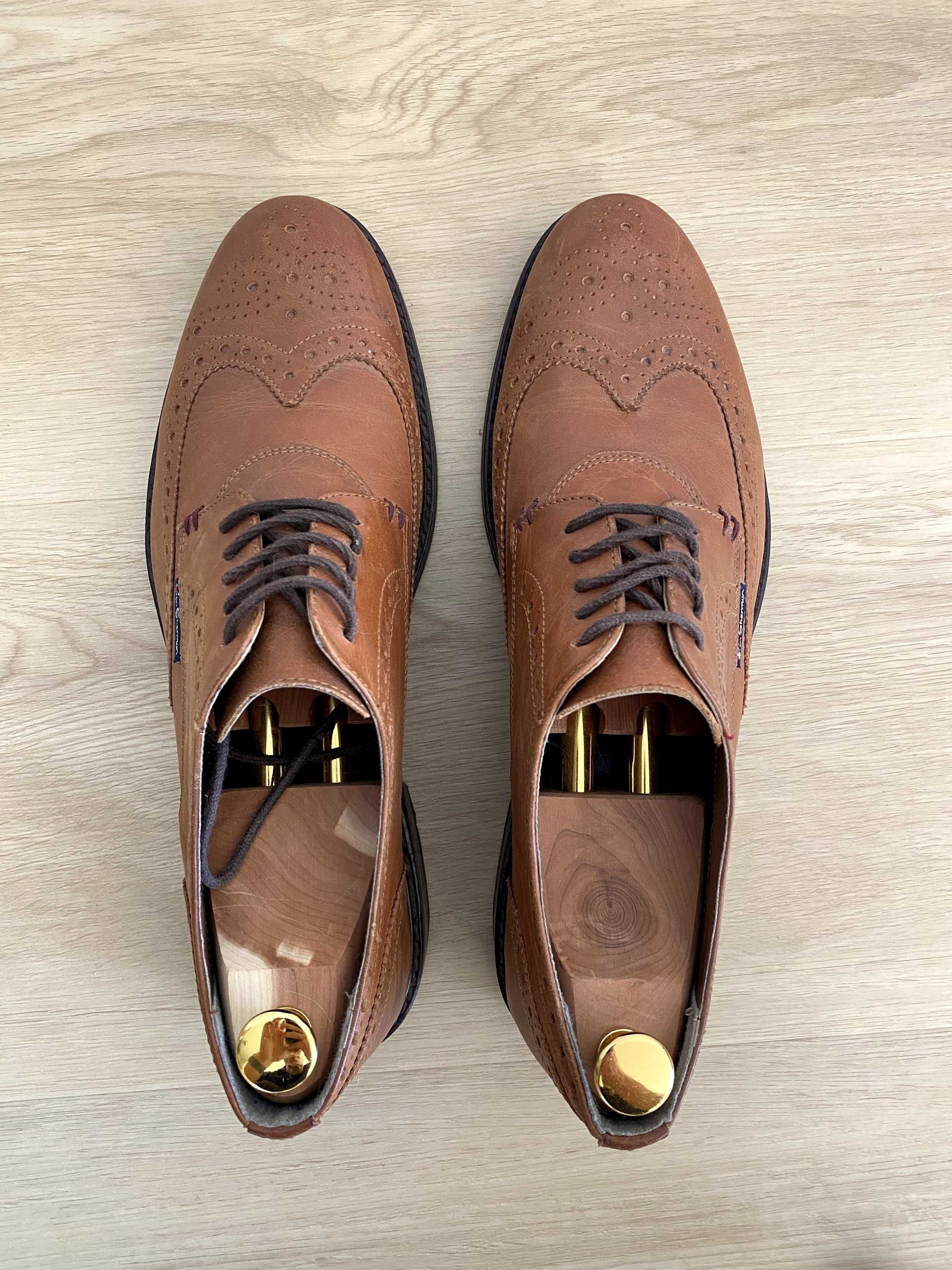 Brązowe Brogsy firmy Ben Sherman | zadbane | półbuty
