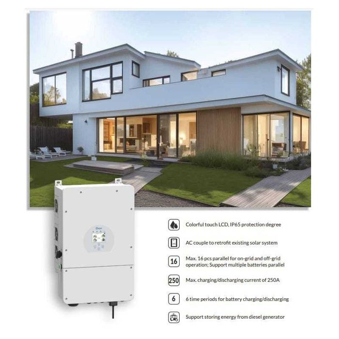 Гибридный инвертор Deye SUN-10K-SG02LP1 48В 3MPPT 1Ф 220В 10кВт