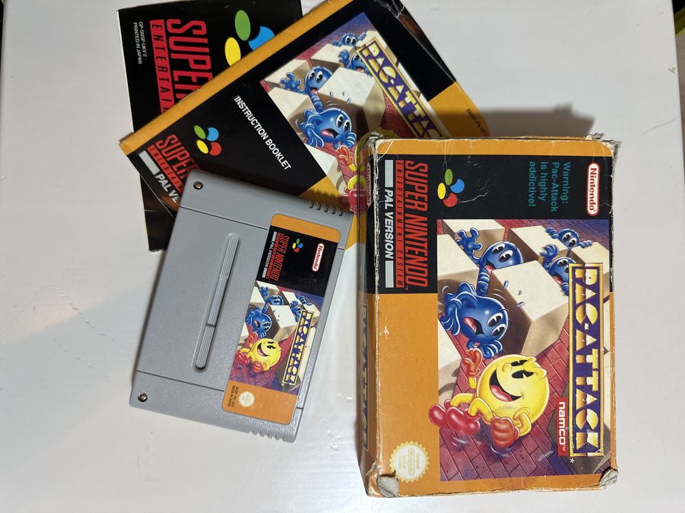 Pac-Attack Namco Nintendo SNES Pal Version