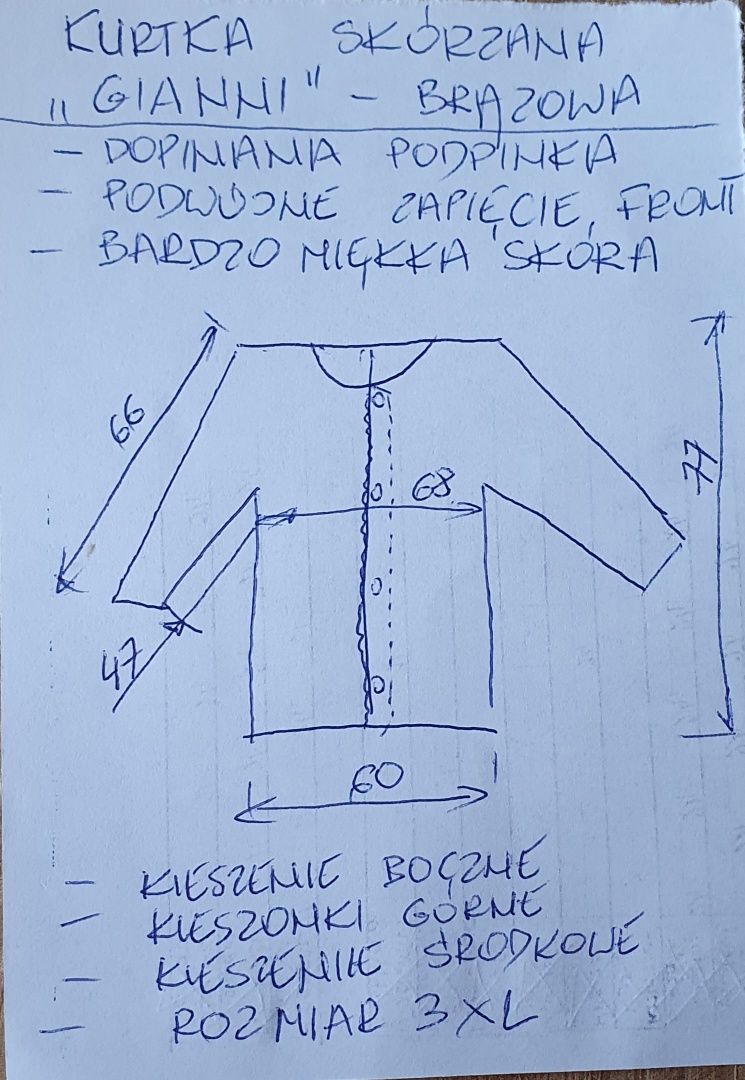 Męska kurtka skórzana Gianni - Vintage.  Sprzedam
