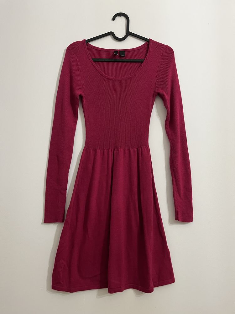 Różowa sukienka h&m sweterkowa XS