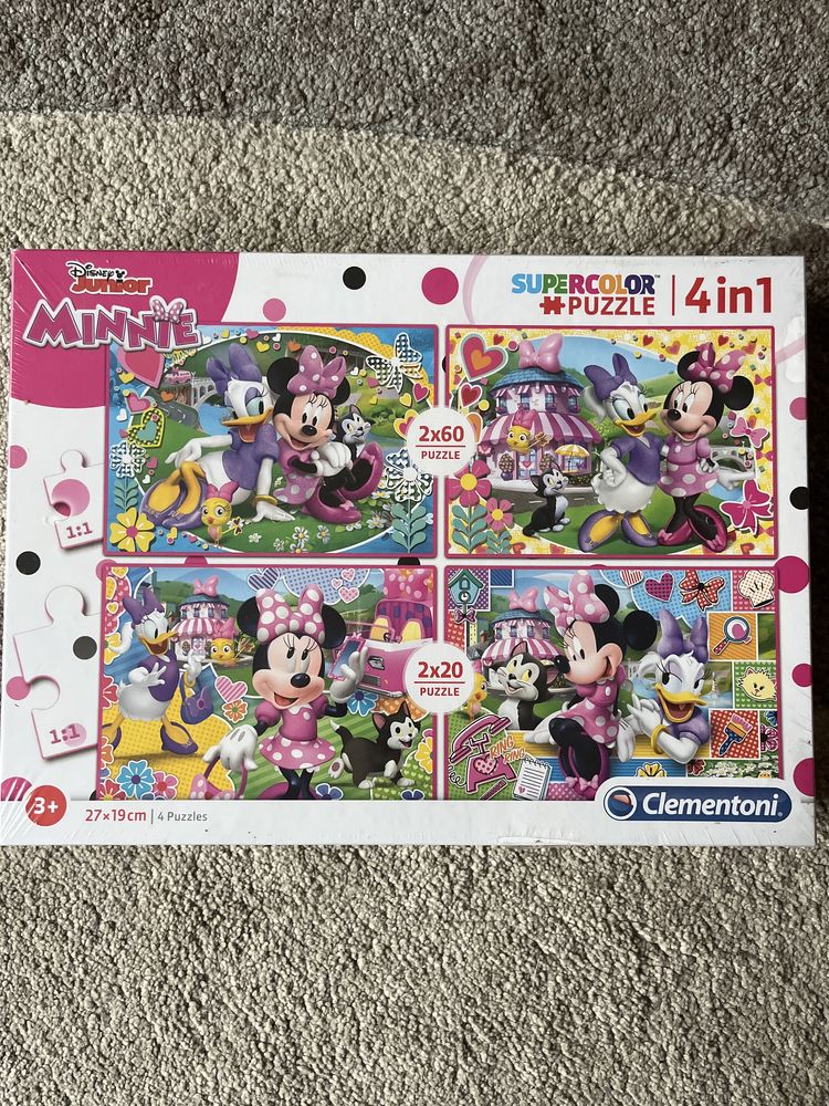 Nowe puzzle 4w1 Micky Mouse/ Minnie Mouse