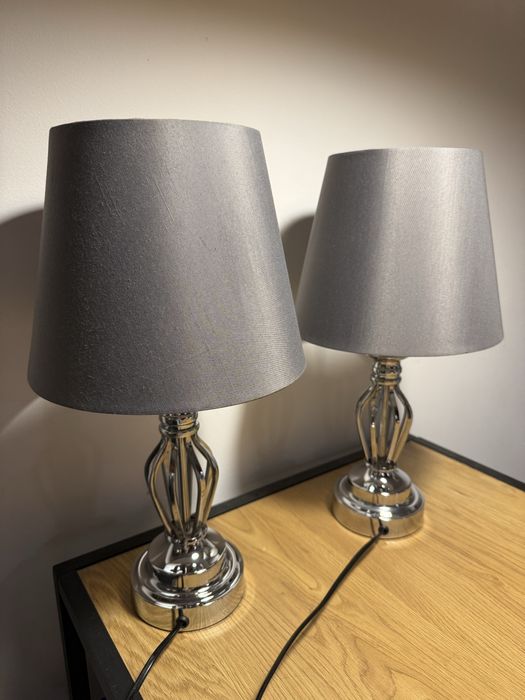 Lampki nocne szary/srebrny
