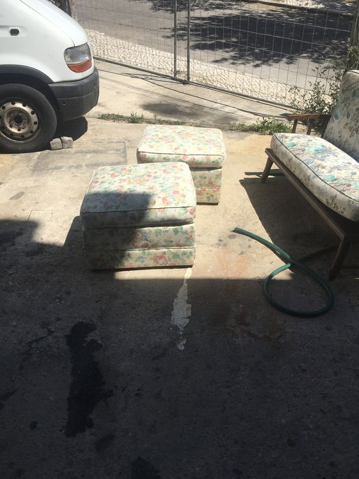 Banquetas de jardim antigas 1960