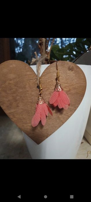 Kolczyki kwiatuszki koralowe