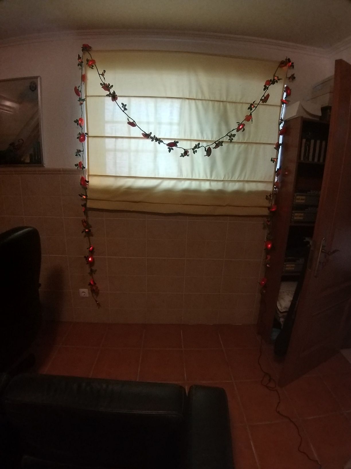 Flores iluminadas de natal