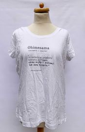 Bluzka Biała T Shirt Nowa XL 42 Tom & Rose Królewna Napis