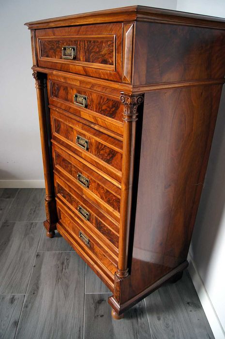 Szyfoniera bieliźniarka komoda eklektyczna bogata piękna XIX