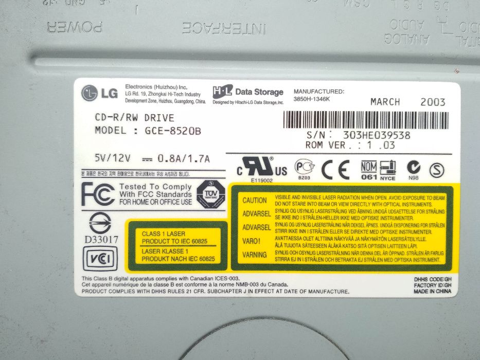 LG Electronics GCE-8520B 52x24x52x CD-R/RW IDE