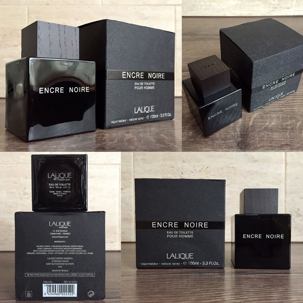 Lalique encre noire 78% edp crystal хрустальный флакон винтаж