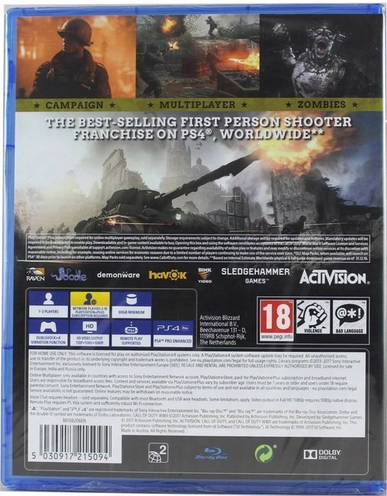 PS4 Call Of Duty Wwii Nowa Folia