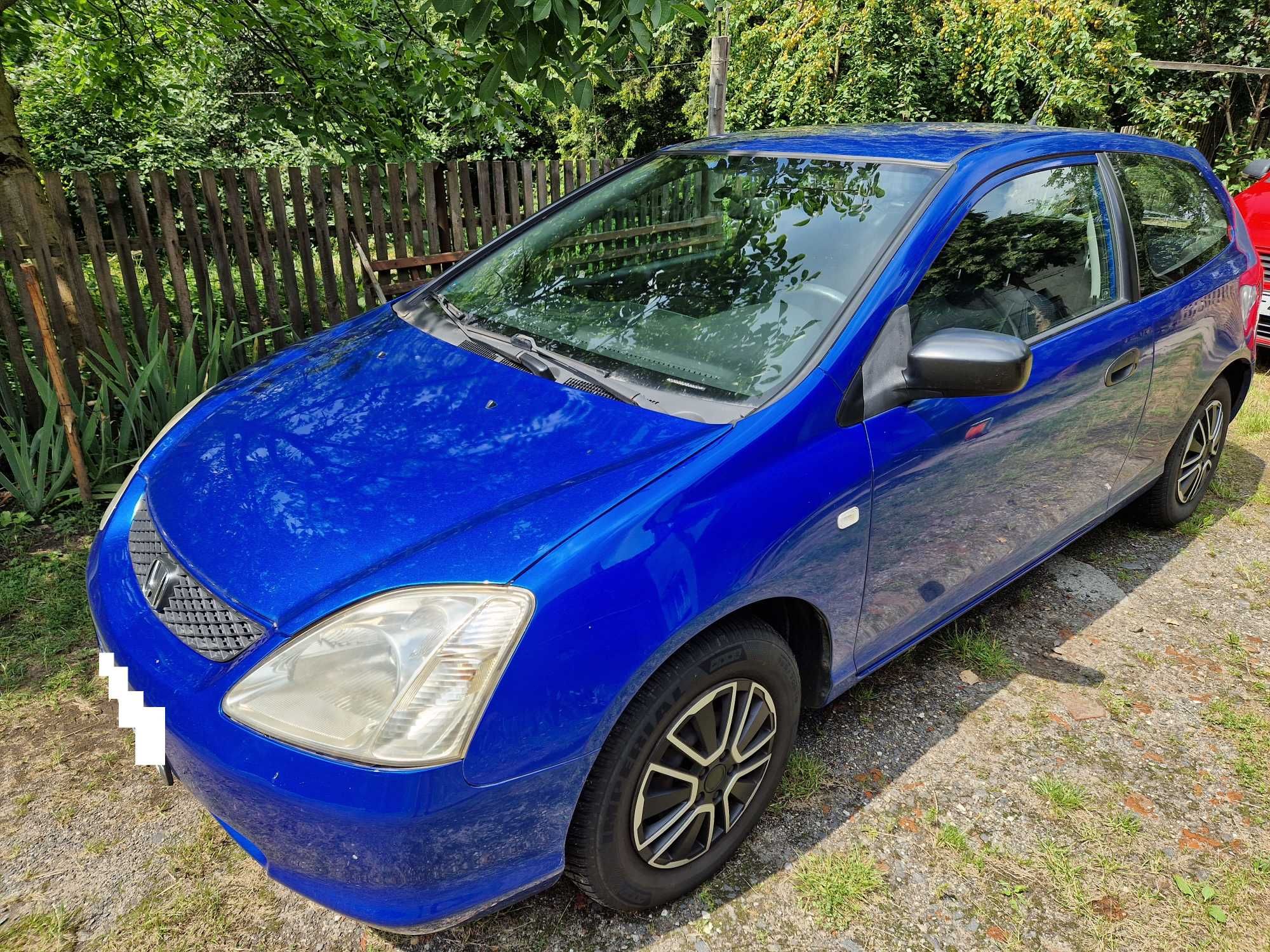 Honda Civic VII 2002, Klima, LPG, 1,4 90KM, 129 tys, brak korozji.