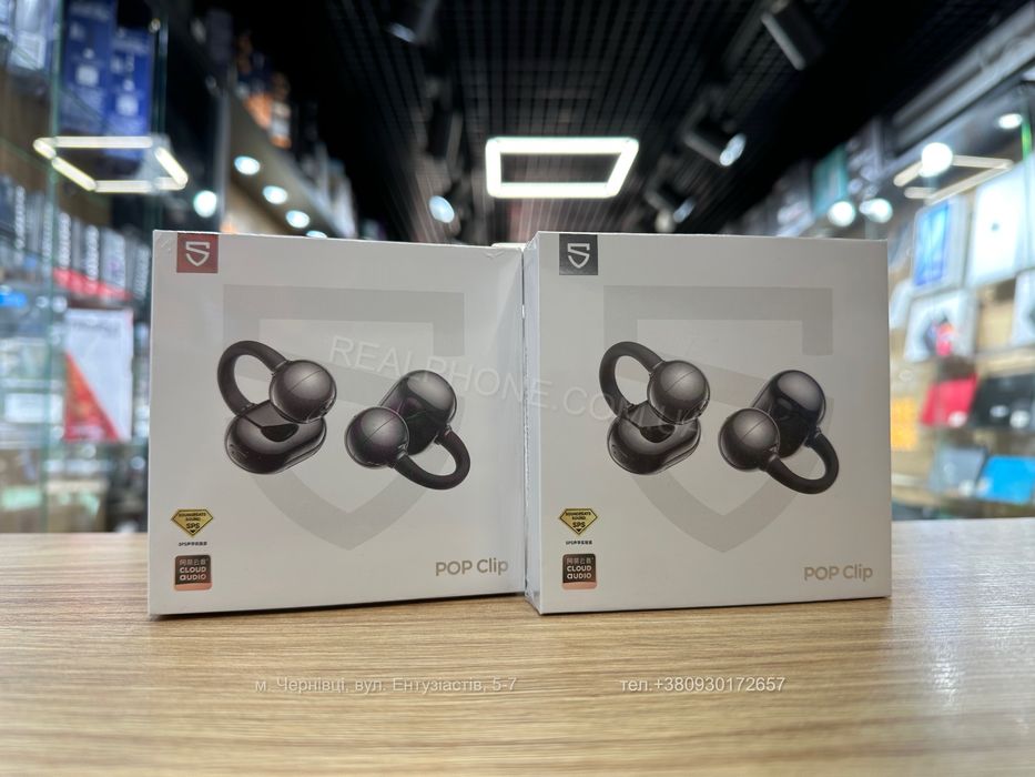 Навушники SoundPeats POP Clip Black