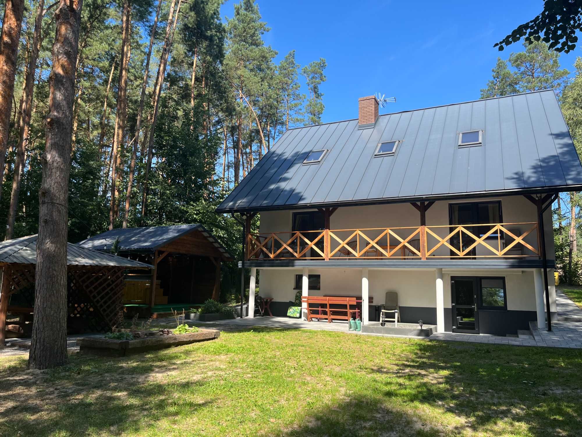 Las i Staw Roztocze, całoroczny dom do wynajęcia balia/jacuzzi