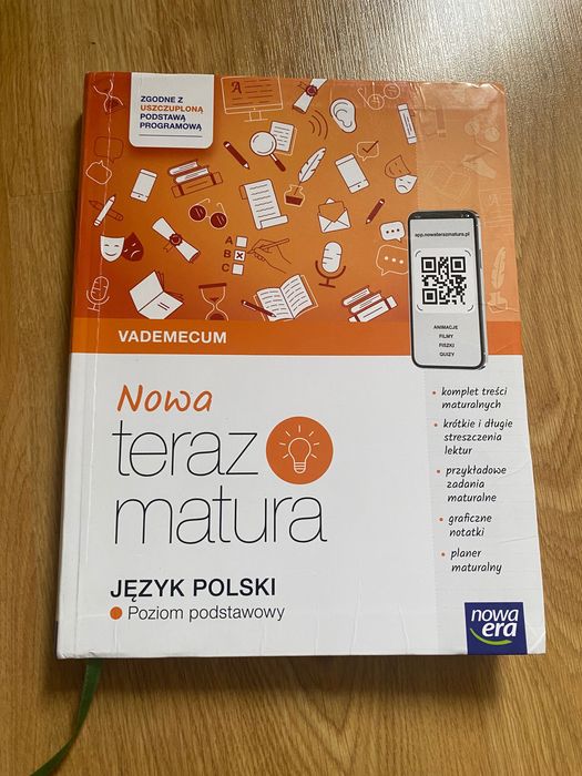 Nowa teraz matura język polski 2025 NE Vademecum poziom podstawowy
