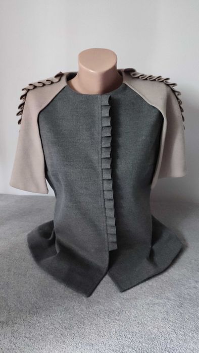 Bolerko damskie narzutka ozdobne marszczenie eleganckie