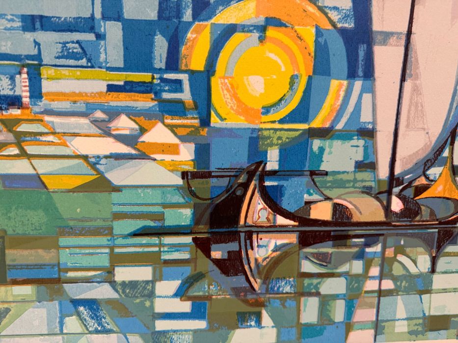 Serigrafia do artista Ernani Oliveira "Aveiro".