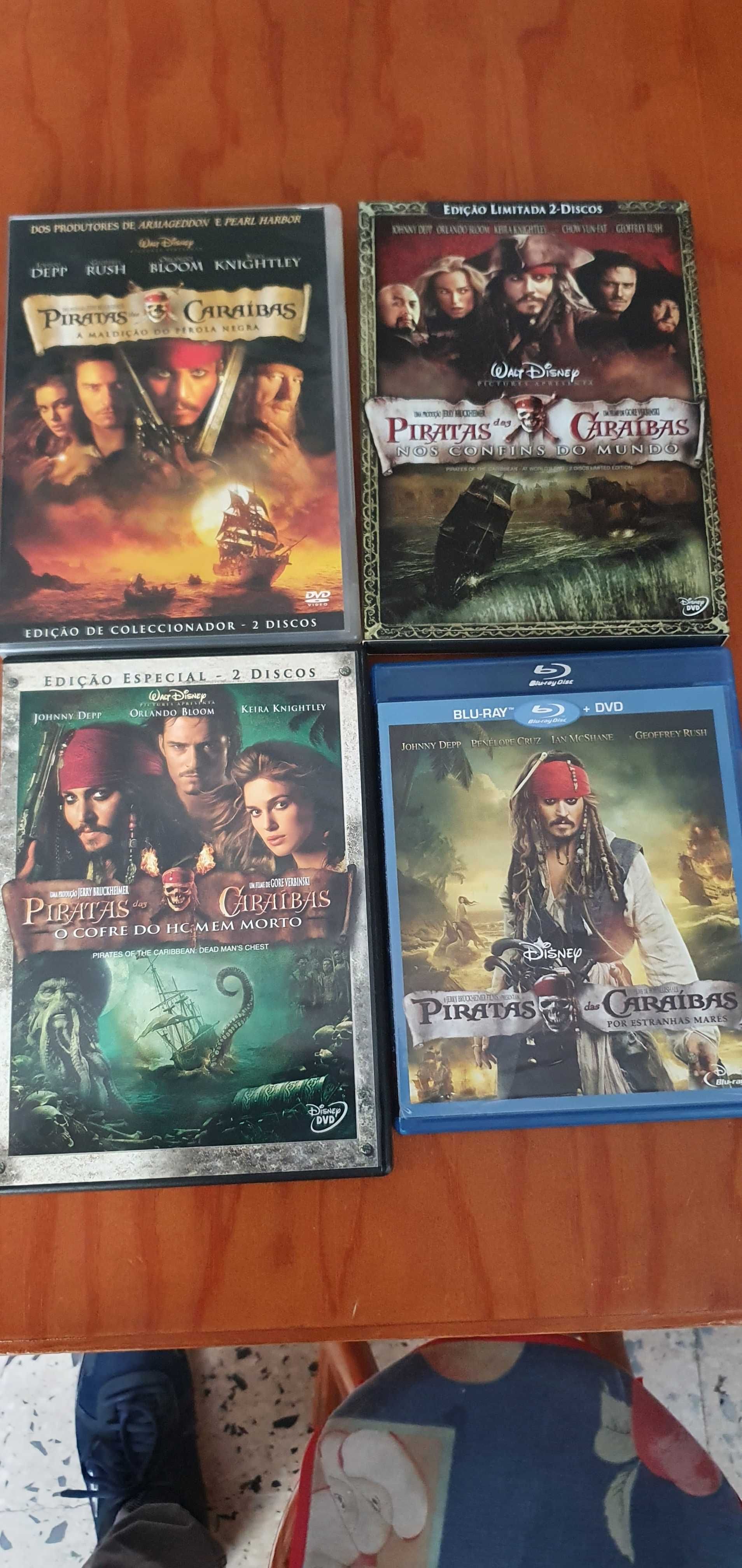 Colecção DVDs - Piratas das Caraíbas (4 filmes)