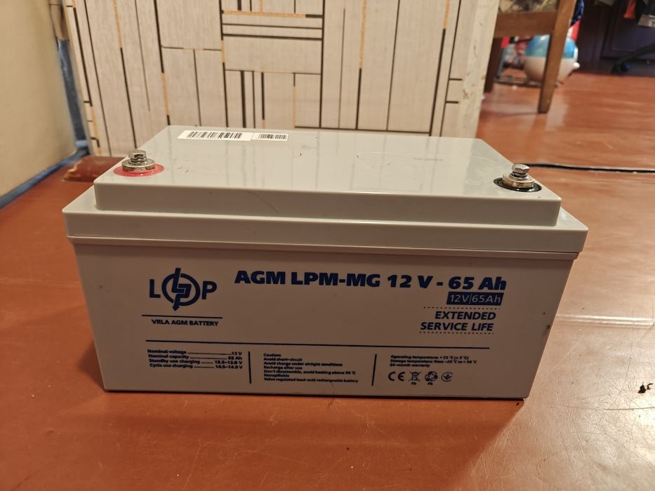 Акумулятор мультигелевий 12v 65Ah для ДЖБ ИБП бесперебійника 12В 65Ач