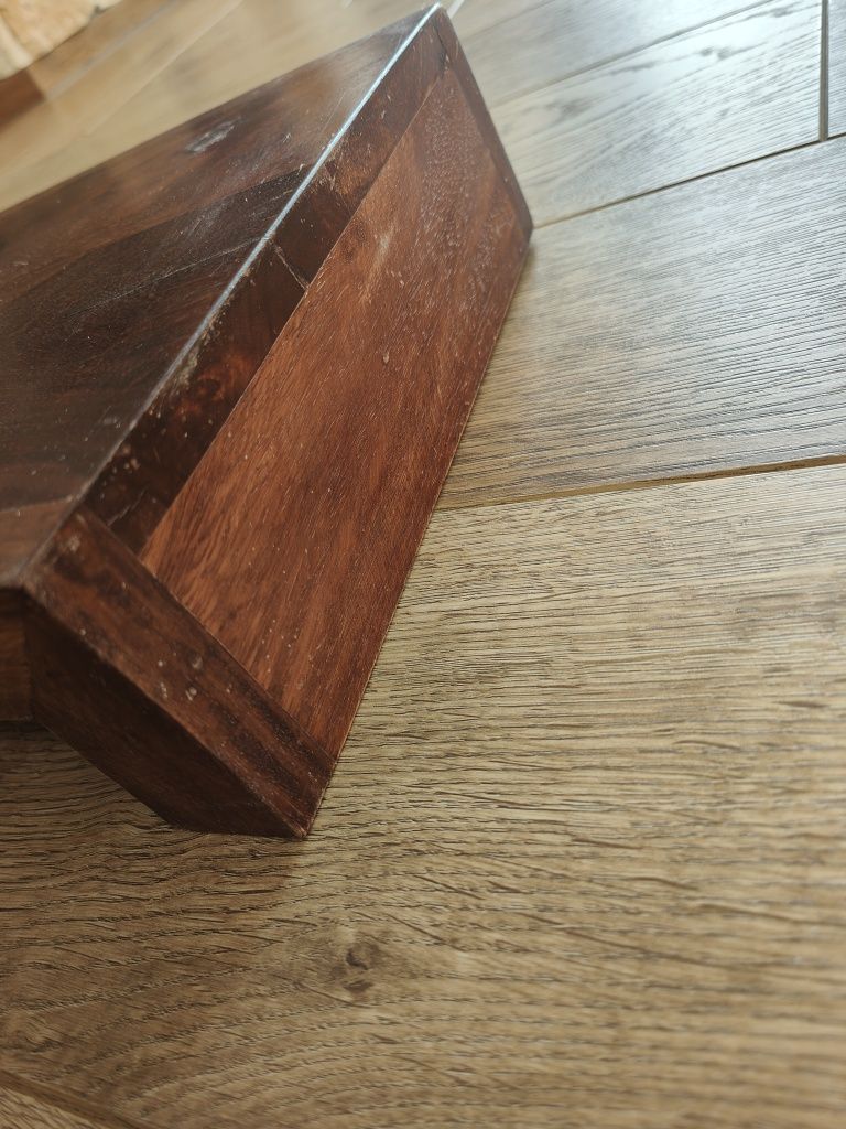 Półka kolonialna, drewno egzotyczne palisander