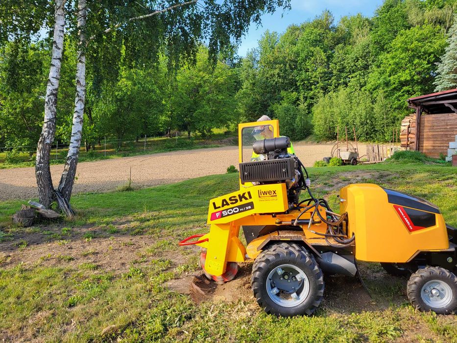 Frezowanie pni, usuwanie pni korzeni drzew, mulczowanie, wycinka drzew