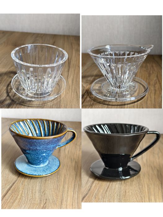 Пуровер фильтр кофе воронка Hario v60 керамический пластиковый кава