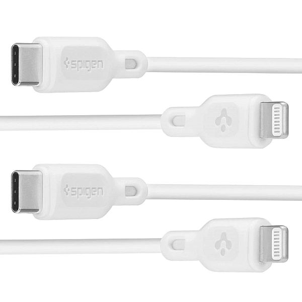 Kabel Spigen DuraSync MFi USB-C / Lightning 2-Pack 100 cm - biały