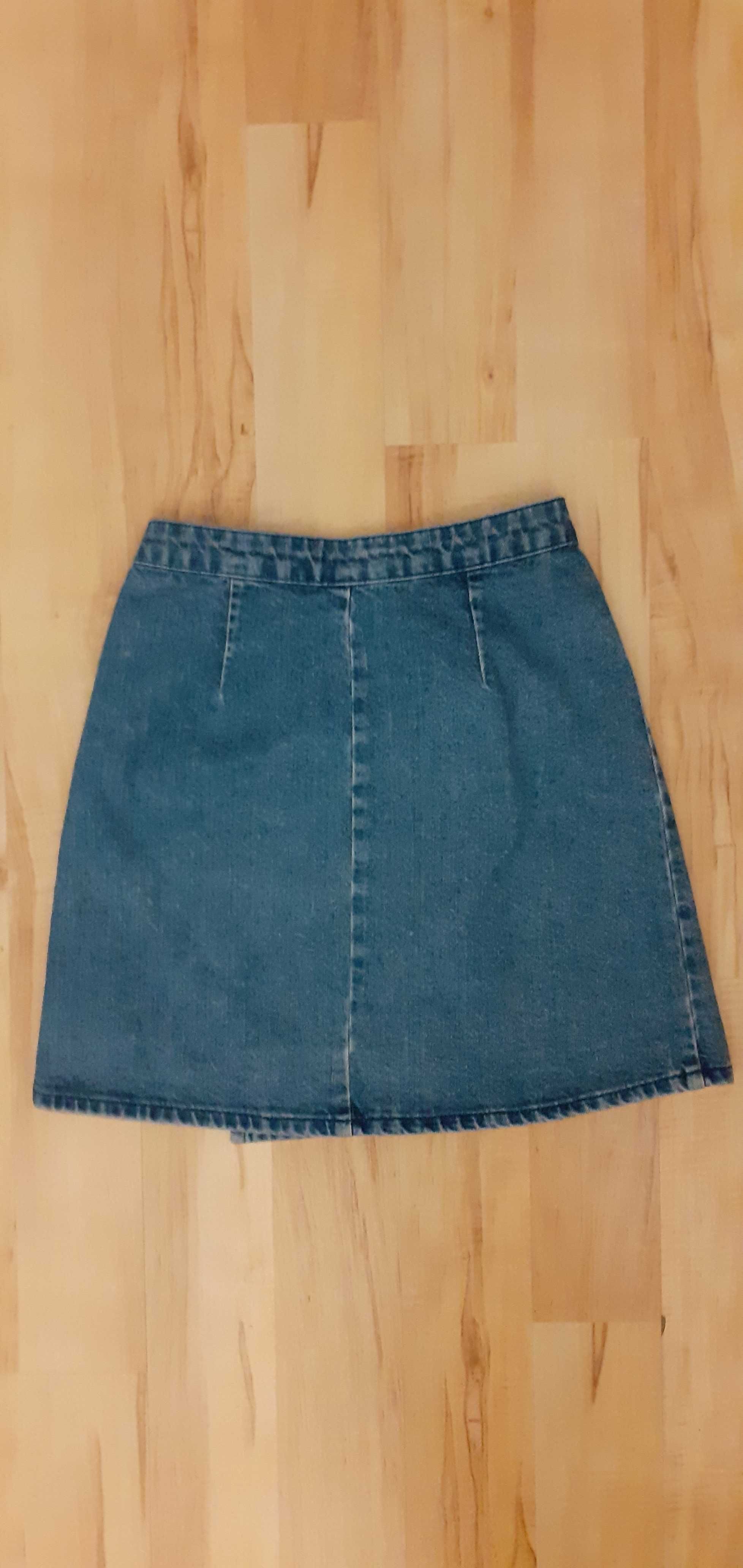 Jasno-niebieska jeansowa spódnica XS